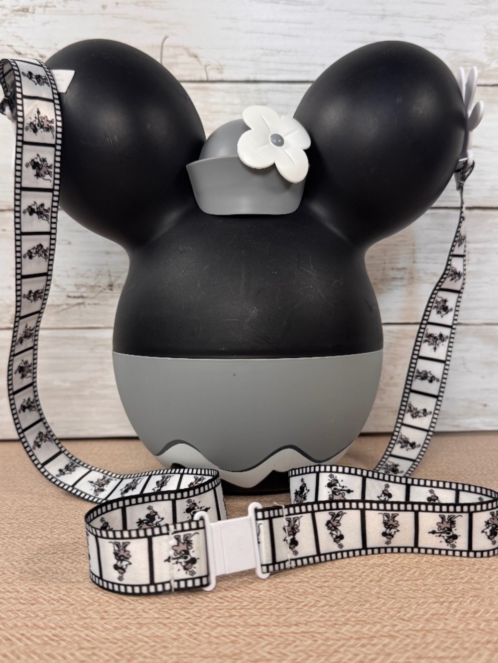 Disney Minnie Mouse Steamboat Willie Retro Filmstrip Popcorn Bucket Collectible